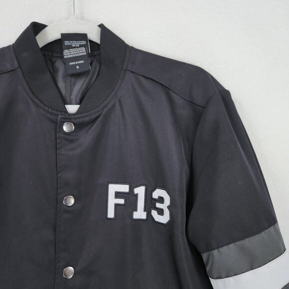 Friday The 13th Jacket Mens Small Black Bomber Jason Voorhees F13 Halloween - Picture 3 of 15